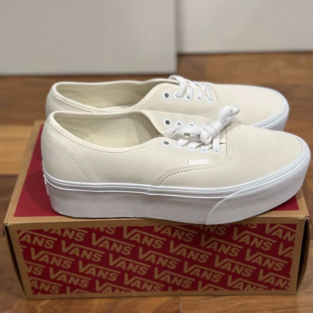 Vans Essential Marshmallow  Canvas Sneakers